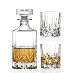 RCR Opera Whisky Decanter sæt [75 cl.] med 2 whisky glas (30 cl.)